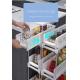 Plastic Seasoning Drawer Organizer Shelf 45.5X14X37cm Multifunction