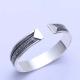 Thai Sterling Silver Wheat Style Unisex Women Cuff Bracelet (XH052487W)