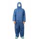 Type5/6 Dark Blue Disposable SMS Chemical Protective Coverall Breathable With Hood