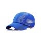 Comfortable Blue / All Black Trucker Hat , Breathable Fitted Trucker Hats Not Faded