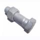 Carbon Steel Power Line Fittings Hot Forged HDG Hex Bolt And Nut Grade  6.8