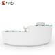 High Gloss Painting Glass Top Reception Desk For Meeting Room Furniture