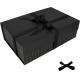 Long Ribbon Magnetic Gift Box Cardboard Matte Black