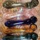 14.6cm Length Handy Glass Smoking Pipe Arts And Crafts Multiple Color