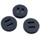 Double Flat Slot Plastic Resin Buttons With 2 Hole Dark Blue 28L Apply For Sewing