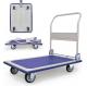 Folding Steel Trolley Platform Handtruck Brake Heavy Industrial Flatbed Truck Logistics Warehouse Handling