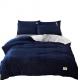 Customized Size Velvet Bedding Set 4pcs Thick Flannel Fleece Duvet Cover for Winter