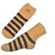Yellow Smile pattern mens aloe socks Polyester plush therapy 19x13x8.5 cm