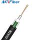 Singlemode GYXTW G652D Fiber Optic Wire Cable Black Outdoor Aerial