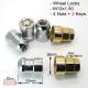Solid 4 Pcs Chrome Locking Wheel Nuts Carbon Steel Material With 2 Keys