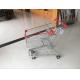 100L Low Tray Supermarket European Steel Shopping Trolley With colorful coating