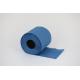 Solid blue toilet tissue roll