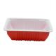 210 X 158 X 55MM Disposable Plastic Tray PP Red Square  For Food Package