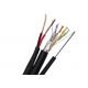 FTP CAT5E+2C+MS Outdoor Siamese Cable With Galvanized Steel Messenger Drop Wire