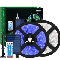 Blue Dimmable Solar LED Strip Lights Outdoor Stable 2835 SMD