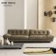 Italian Minimalist Sofa Sectional Chaise Lounge Furniture 3 Seat Modular Grey 2.2m