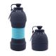 580ML Collapsible Silicone Water Bottle , Sports Compressible Water Bottle