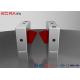 Pedestrian Control Electronic Flap Barrier Gate Acrylic Counter Turnstiles