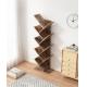 SGS Floor Wooden Tree Shelf Bookcase Corner Black Tree Bookshelf