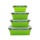 FLGB Approved BPA Free Silicone Folding Lunch Box Microwavable