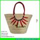 LUDA embroidery pattern handbag  fashion big cornhusk straw bag 2013