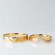 18k Rose Gold Crossover ODM Matching Diamond Wedding Bands