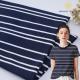 Soft And Simple And Fashionable High Quality Striped Cotton Fabric For T- Shirt