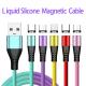 Magnetic Fast Charging Cord USB Cable For Phone Liquid Silicone