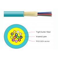 Durable Tight Buffer Distribution Fiber Optic Cable Flame Retardant PVC Jacketed