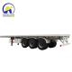 2 Axles Skeleton Flatbed Container Chassis Semi Trailer with Wheel Base 7000-8000mm