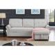 Cara furniture Living room furniture set sofa bed BEIGE Linen Upholstered Reversible L shape Sofa Bed