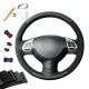Custom Suede Black Leather Steering Wheel Cover For Mitsubishi Lancer X 10 ASX Colt 2007 2008 2009 2010 2011 2012 2013 2014 2015