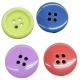 Chalk Plastic Resin Buttons 4 Hole 28L ODM Color For Garment Accessories