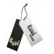 Bespoke Paper Brand Tag On Clothes Cheap Jeans Hang Tags Glossy Lamination