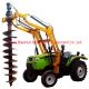Alloy Steel Tractor Pole Erection Machine With Hydraulic Post Hole Digger