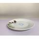 3Pcs White Ceramic Plates And Bowls Set Dinner Flower Round Shape Custom Logo