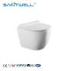 Rimless flushing ceramic wall hanging wc  white color for bathroom