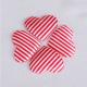 Stripe Satin Ultrasonic Embossing Flowers Crafts Heart Padded Valentines Day Decoration