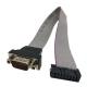 2.54mm Pitch 2x8P IDC To 15P HDB DVI VGA UL2651 AWG28 Flat Ribbon Cable Assembly