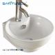White Round AB8115 Ceramic Basin Above Counter Basin Ultra Thin Edge Bathroom Art Basin
