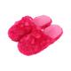 Luxury Plush Disposable Hotel Slippers Bright Red Color For Home