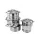 Double wall 3pcs cooking stock pot quality food cookware soup pot