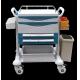YJ-311 Stainless Steel Medical Instrument Trolley Double Lock And Anti - Skid