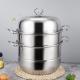 Multi-Layer 28cm Kitchen Pots Cookware Stainless Steel Cooking Pot 3 Layer Food Steamer Pot