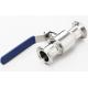 Manual Tri Clamp Ball Valve , SS304  Two Way Stainless Steel Ball Valve