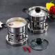 Hot Selling Household Stainless Steel Ramen Soup Pot Portable Cooking Pot Spirit Cooker Alcohol Stove Small Hot Pot