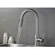 Pull Down Flexible Brushed Nickel Kitchen Faucet 10 - 90 Degree Working Temp ROVATE