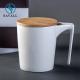 ODM Solid Rustic White Porcelain Coffee Mugs