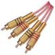 1.5meter -- 10meter Gold plated Metal with SpringConnector Clear PVC  2RCA plug to 2RCA plug Video cable