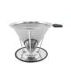 Silver 304ss Custom Made Pour Over Coffee Cup Filter Cone